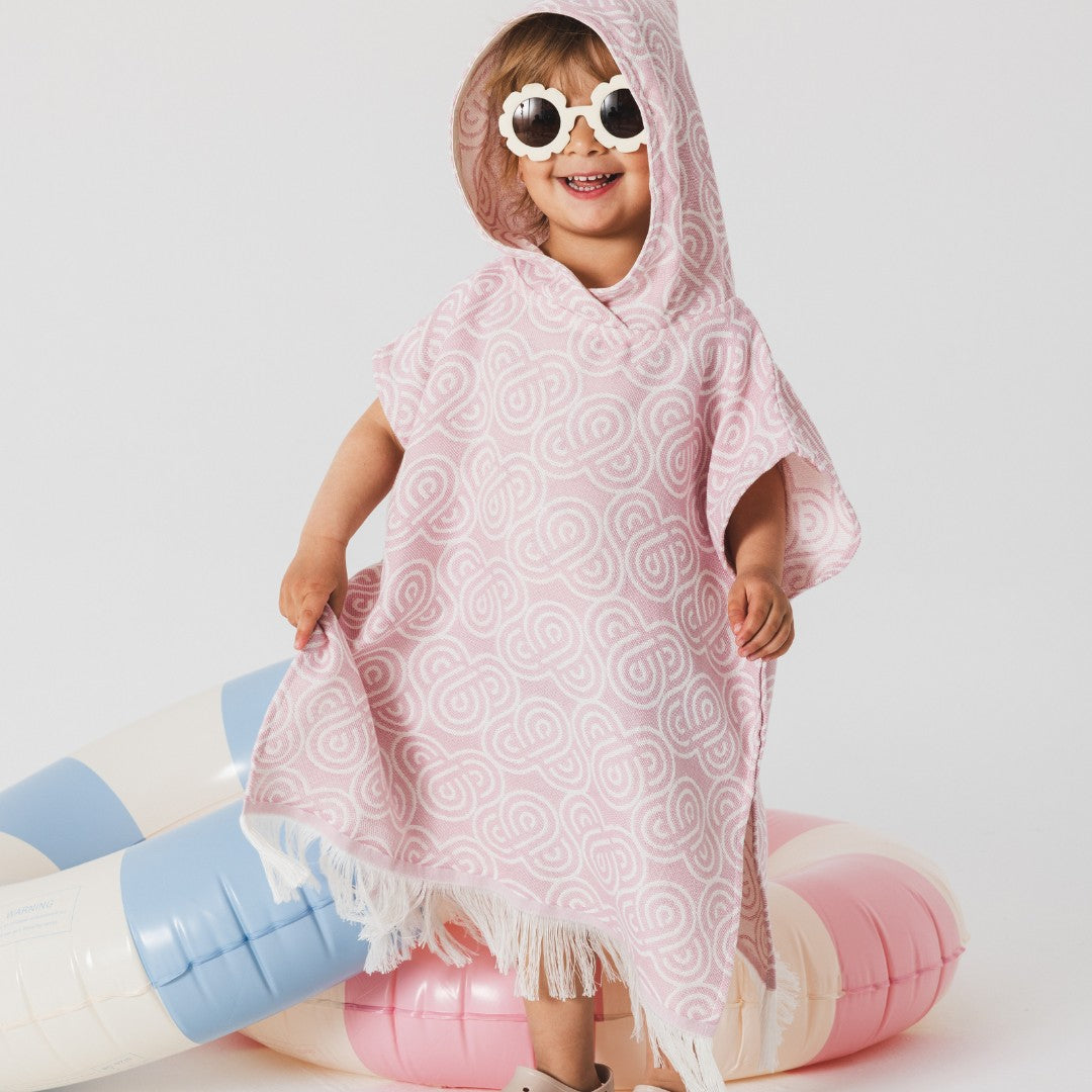 Bamboo lasten pyyheponcho - Rose
