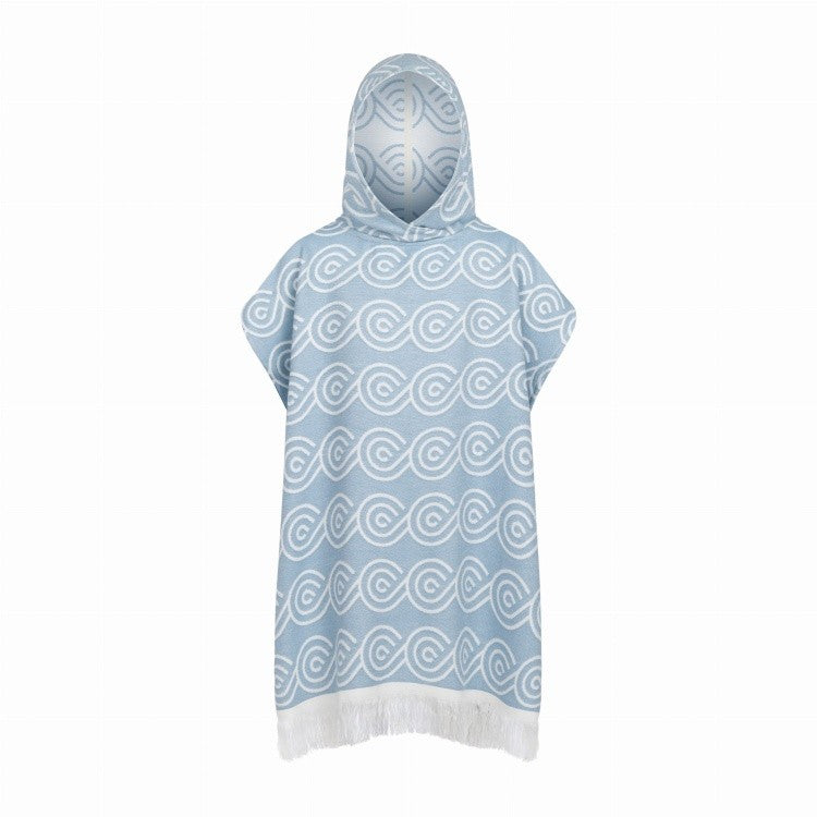 Bambu Lasten pyyheponcho, vaaleansininen