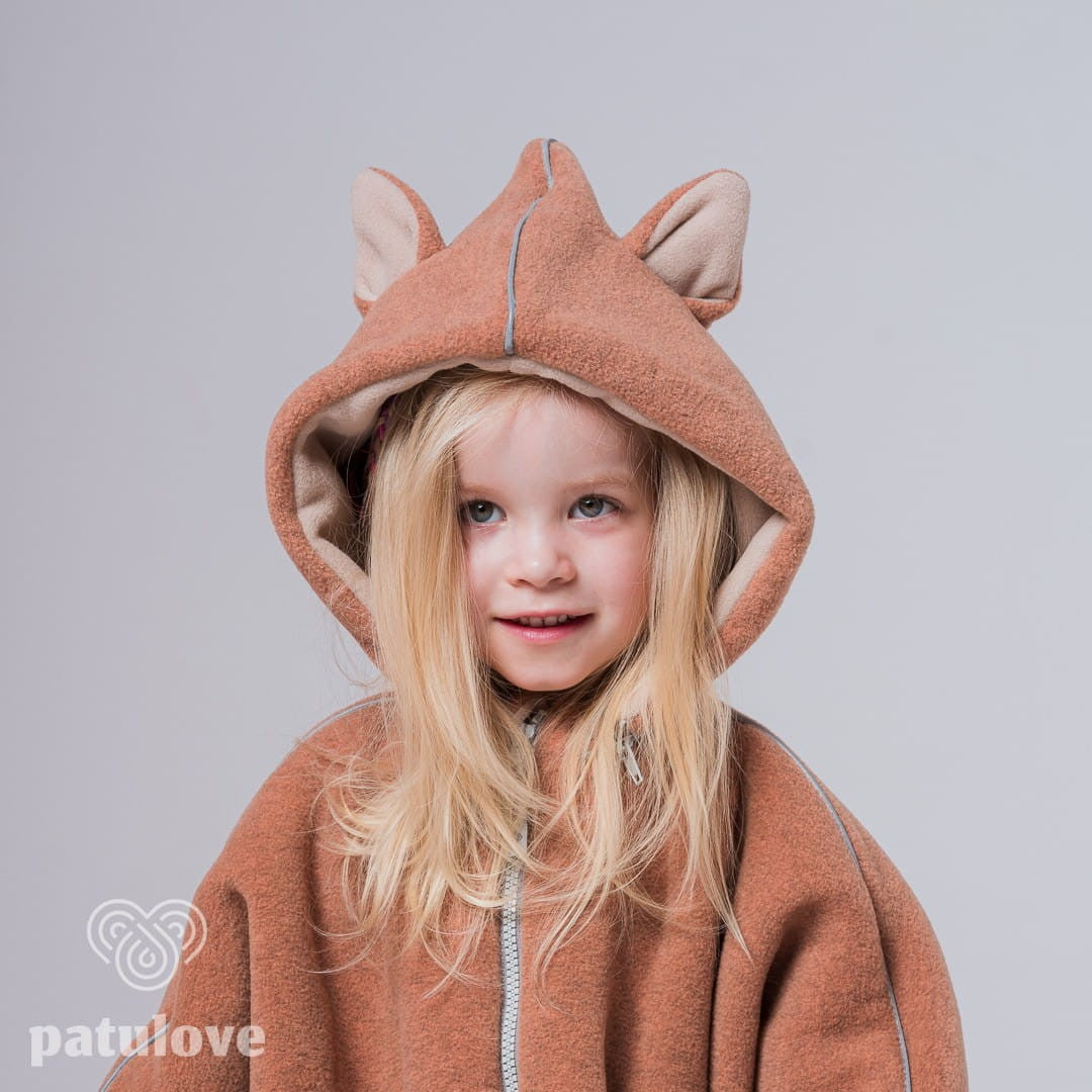Lasten turvaistuinviitta, lasten autoponcho, Kettu