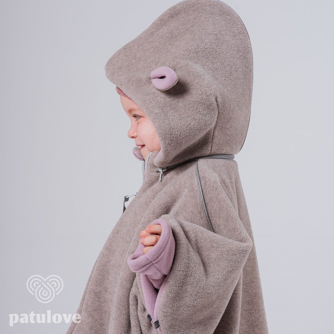 Lasten turvaistuinviitta/autoponcho, Lamb Pink