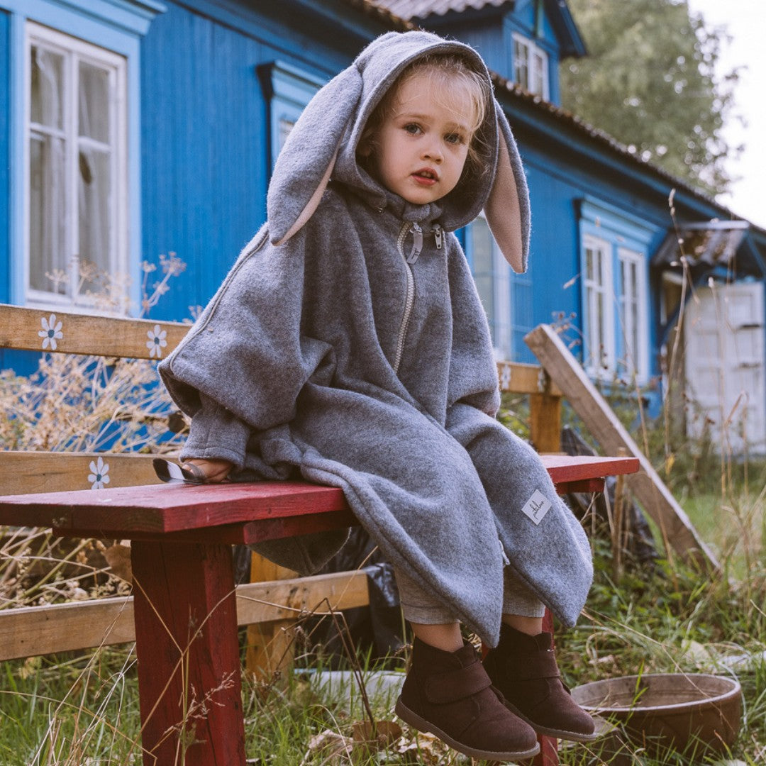 Merinovillainen lasten turvaistuinviitta, autoponcho - Pupu