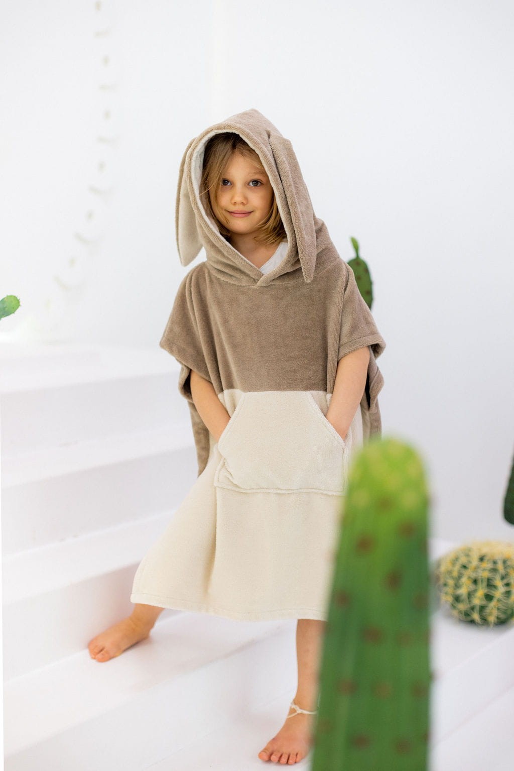 Pupu Lasten pyyheponcho - Latte