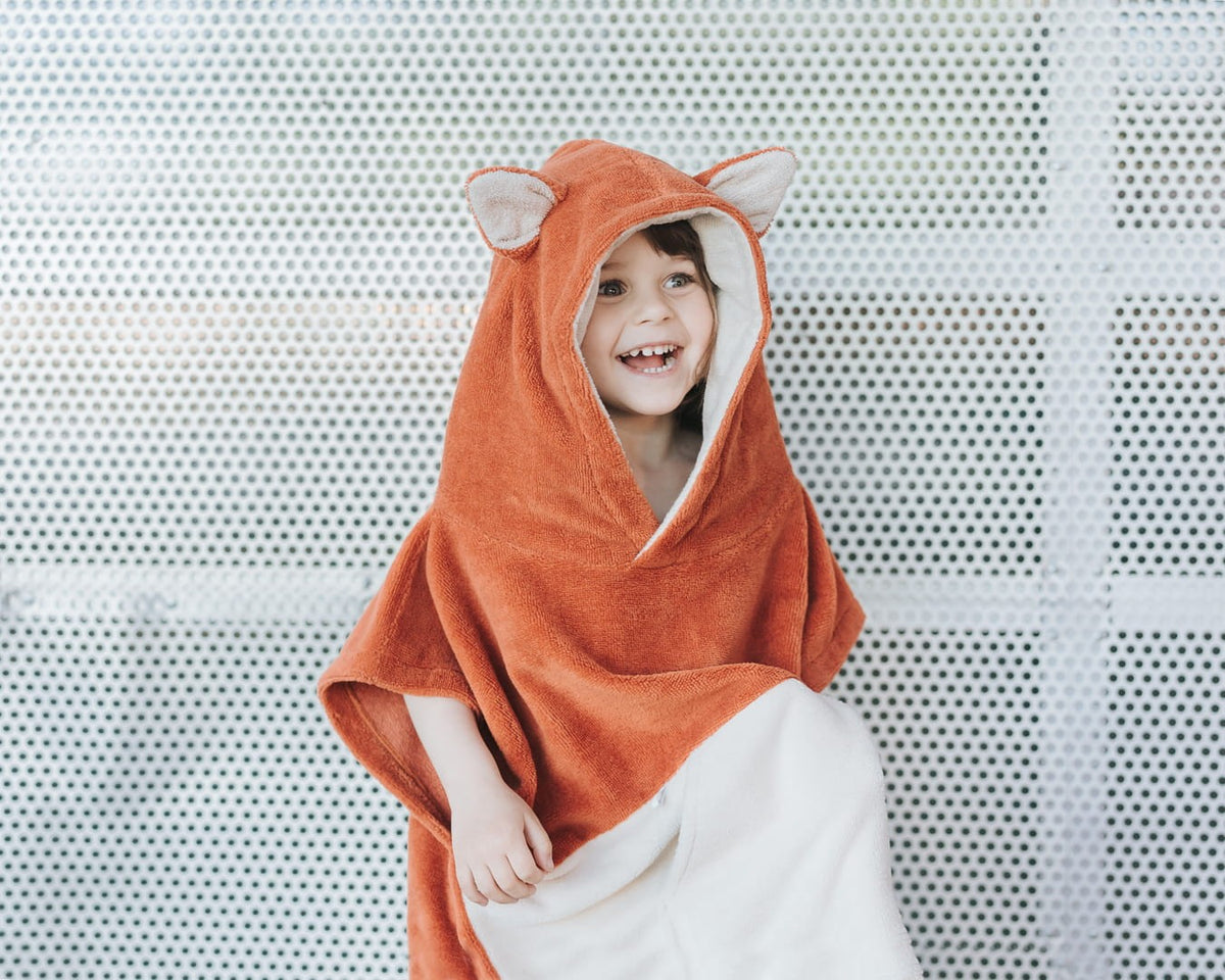 Surffoxy Lasten kylpyponcho - Oranssi