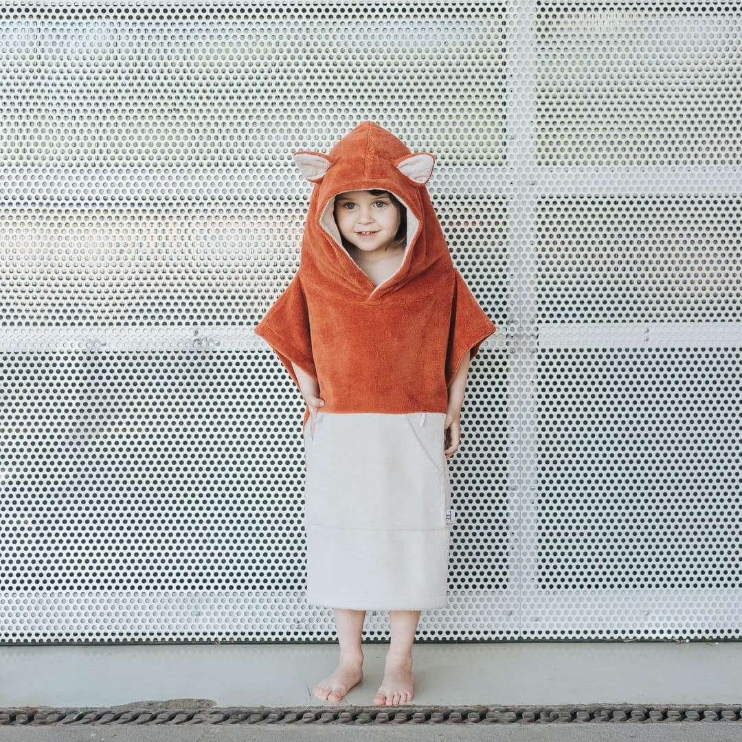Surffoxy Lasten pyyheponcho - Oranssi