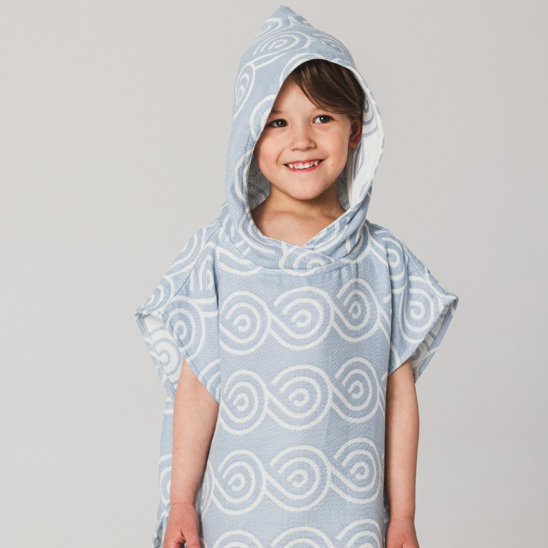 Bambu Lasten pyyheponcho, vaaleansininen