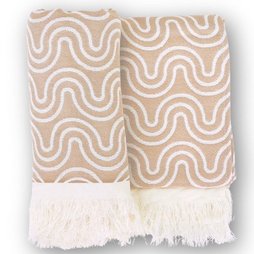 Lasten pyyheponcho bambu - Sand