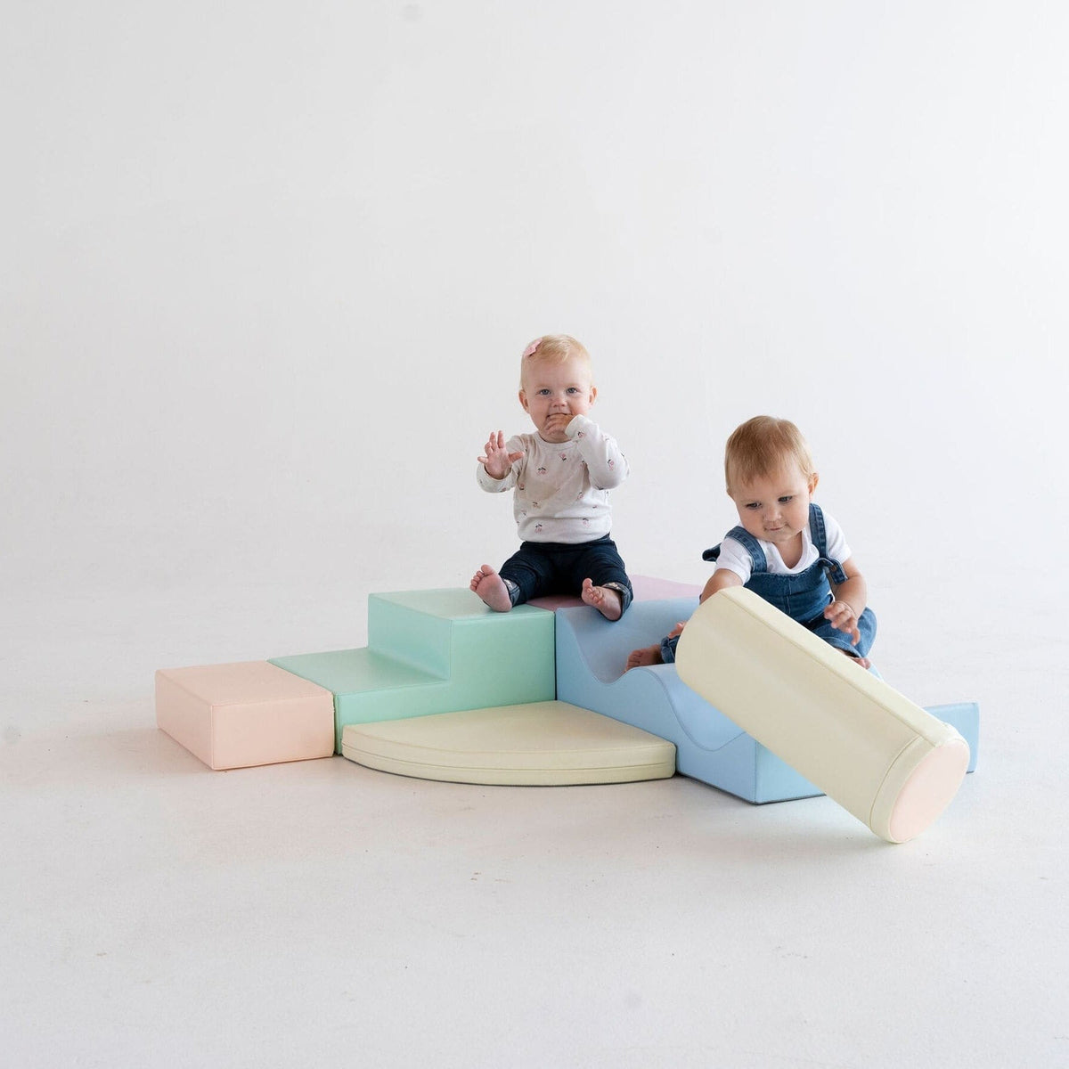 Soft Play, 6 leikkimoduulia - Vaalea pastelli