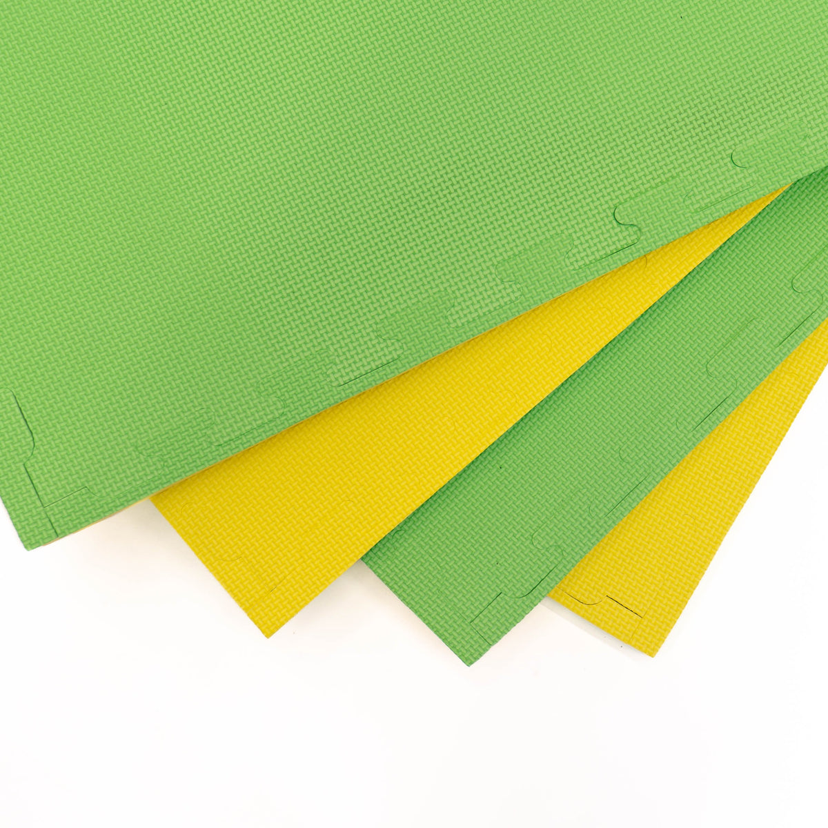 Large Foam Puzzle Mats - Spring Green / Yellow