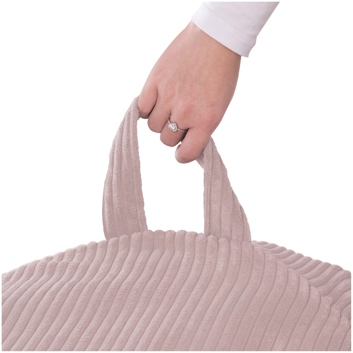 PLUSH NEST säilytyspussi leluille / rahi, vaaleanpunainen sametti - 82x82cm