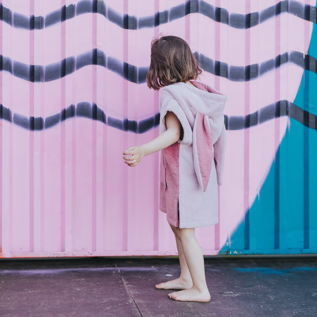 Surfbunny Kids Bath Poncho - Pink